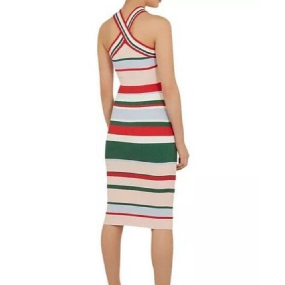 Ted Baker Lyndiaa Striped Bodycon Midi Dress Stretch Vacation Beach Women's 4 - Picture 7 of 12